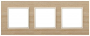 ЭРА 14 Elegance рамка СУ 3 мест.дерево, клен+сл.кость 14-5303-11 6166