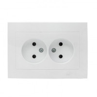 EKF Валенсия роз. СУ 2 мест. 10А белая, шторки Al/Cu (корпус PC) EWR10-102-10