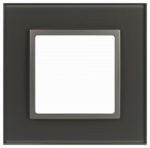 ЭРА Elegance рамка СУ 1 мест. стекло титан 14-5101-16 65833