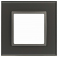 ЭРА Elegance рамка СУ 1 мест. стекло титан 14-5101-16 65833