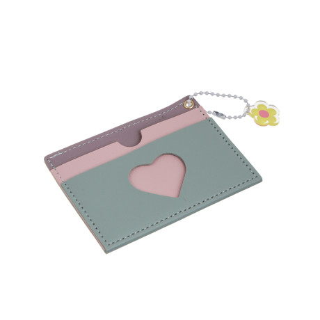 Кардхолдер с окном 3 отделения тм ЮL Sweet Heart, ПВХ, 10,5х7,5см, 4 цвета, С394-1Н