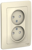 Systeme Electric BLANCA роз. СУ 2 мест. 16А молоч. (пл.осн., штор.) BLNRS000122 (6!)