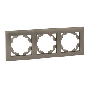 EKF Валенсия Рамка 3 мест. кашемир Al/Cu (корпус PC) EWM-G-303-40