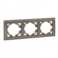 EKF Валенсия Рамка 3 мест. кашемир Al/Cu (корпус PC) EWM-G-303-40