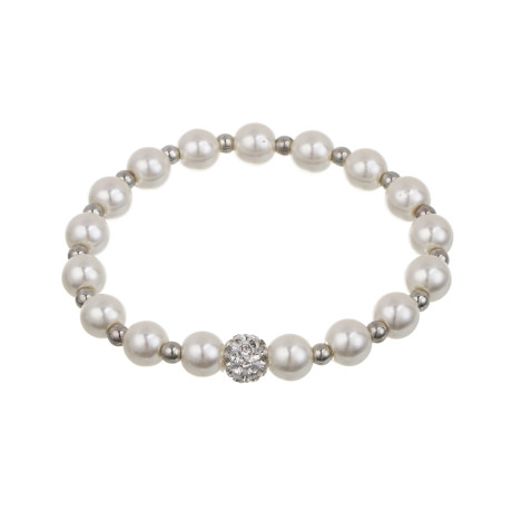 Браслет 17см, медь, алюминий, стекло, БЖ25-19