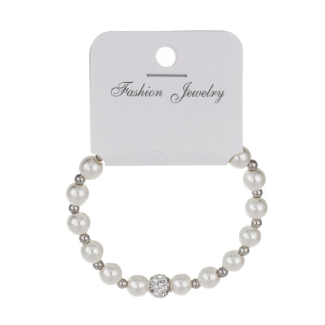 Браслет 17см, медь, алюминий, стекло, БЖ25-19