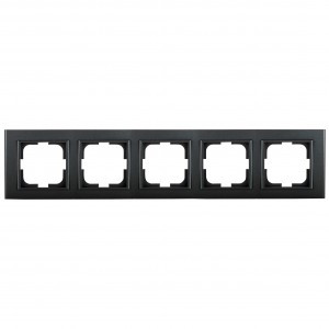 OVIVO Рамка СУ 5 местн. MINA, черный металлик, 401-170000-250