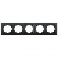 OVIVO Рамка СУ 5 местн. MINA, черный металлик, 401-170000-250