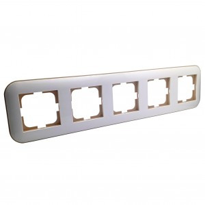 OVIVO Рамка СУ 5 мест. LOFT, белый/крафт, 404-010006-250