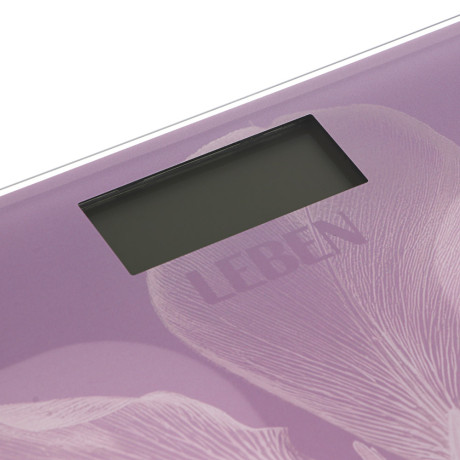 Весы напольные электронные "Ботаника" тм LEBEN, ЖК-дисплей, макс. нагр.до 180кг, 28х28см