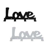 Ключница открытого типа металлическая, 4 крючка, 24,3x10,5 см, металл, 2 цвета