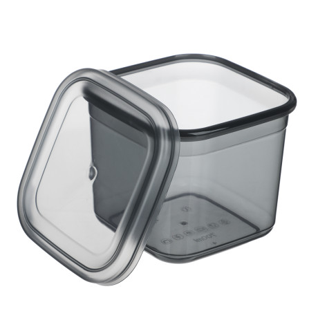 Ёмкость для сыпучих продуктов 0,7л 110х105х95мм, пластик, графит