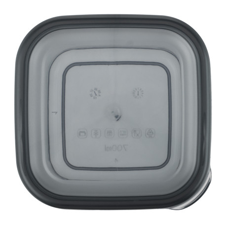 Ёмкость для сыпучих продуктов 0,7л 110х105х95мм, пластик, графит