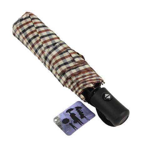 Зонт универсальный, автомат, металл, пластик, эпонж, d96см, 8 спиц, 3 цвета