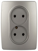 ЭРА 12 мех. роз. СУ 2 мест. 16А титан 12-2107-16