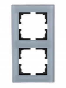 Lezard VESNA рамка акрил СУ 2 мест., верт., матовая серо-голубая 742-M7080-152