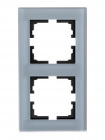 Lezard VESNA рамка акрил СУ 2 мест., верт., матовая серо-голубая 742-M7080-152