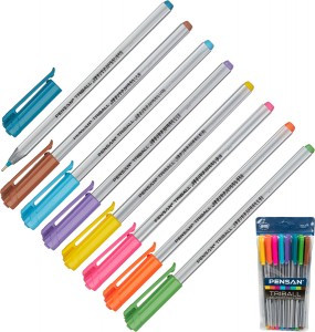 Ручка шариковая PENSAN  TRIBALL набор 8 цв. 1,0мм 1003/PVC8 735663