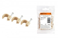 TDM Скоба 10мм круглая пластиковая (сосна) (уп.50шт, цена за уп.) (50!) SQ0514-0095