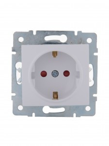 Lezard KARINA мех. роз. СУ 1 мест. 16А шторки, керамика бел. (корп. ABS) 707-0288-124