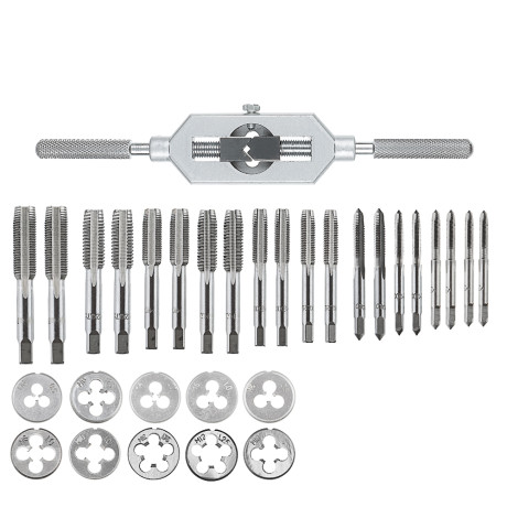 ЕРМАК Набор метчиков и плашек 31пр. М3-М12