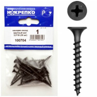 Саморез оксид по дереву крупный шаг 3,5*35 (35 шт BL) (цена за уп) НАКРЕПКО 100704