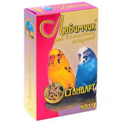 ЛЮБИМЧИК Корм (зерносмесь) для волнистых попугаев 500 г Стандарт Здоровье и активность 0078 х18