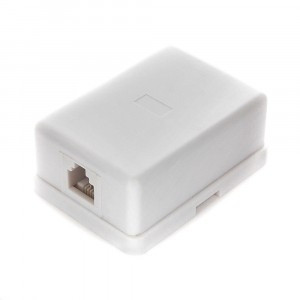 Розетка телефонная RJ-11 (6P4C) внешняя 1 гн., белая