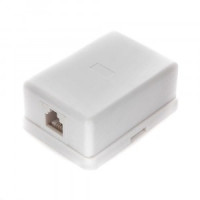 Розетка телефонная RJ-11 (6P4C) внешняя 1 гн., белая