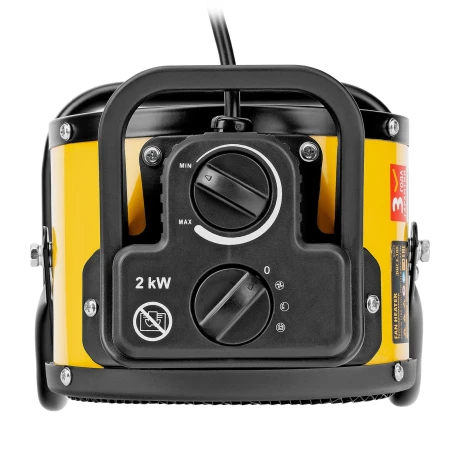 Тепловая пушка, керамический нагреватель (тепловентилятор) DHC 2-100, 230 В, 0.025/1/2 кВт Denzel