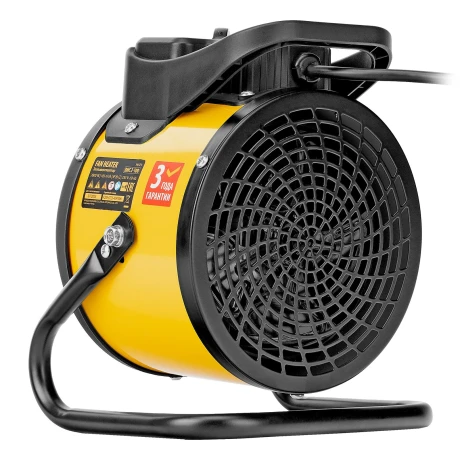 Тепловая пушка, керамический нагреватель (тепловентилятор) DHC 2-100, 230 В, 0.025/1/2 кВт Denzel