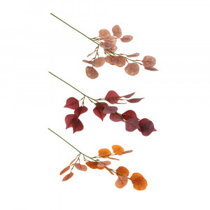LADECOR Ветка декоративная, листья, пластик, 55 см, 3 цвета