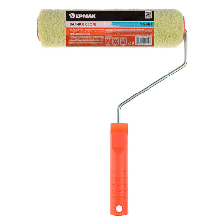 ЕРМАК Валик в сборе "полиакрил" 230мм, D40мм, ворс 12мм, ось 6мм