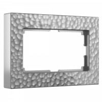 Werkel рамка СУ 2 мест. Hammer (серебряный) для двойной роз. W0082406 a052534
