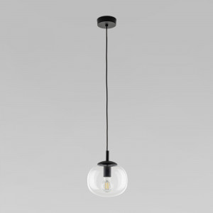 TK Lighting св-к подвесной 1х15W 200х200х1550 пластик прозрачный/черный Vibe 5823 a068726