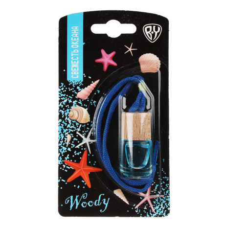 BY Ароматизатор подвесной Woody, бабл гам, океан, цитрус, тутти фрутти, парфюм, 5 мл
