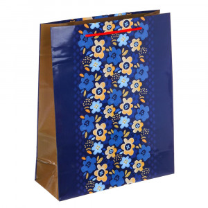 LADECOR Пакет подарочный, бумажный, 26x32x10 см, 4 дизайна, цветочный принт