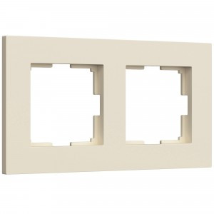 Werkel рамка СУ 2 мест. Slab (айвори матовый, поликарб.) W0022962 a062806