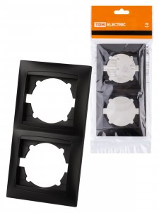 TDM Лама рамка 2 мест. вертикальная графит SQ1815-0633