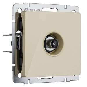 Werkel мех. роз. TV СУ 1 мест. оконечн. (айвори акрил) W1183043 a064065