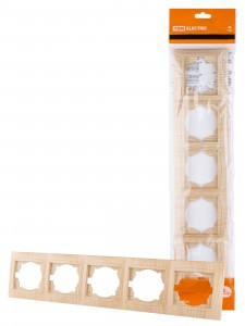 TDM Лама рамка 5 мест. горизонтальная сосна SQ1815-0337