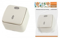 TDM Дача Народная Переключатель на 2 напр. ОУ 1 кл. инд. 10А сл.кость (10!) SQ1824-0019