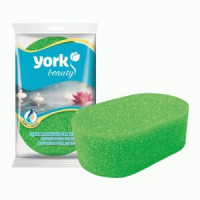Губка для тела (поролон+массажный слой,овал) Для нее, 14,5*9,5*5см,011050/ YORK