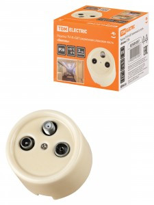 TDM Болонь Розетка TV+R+ SAT оконечная сл. кость Ретро SQ1820-0357