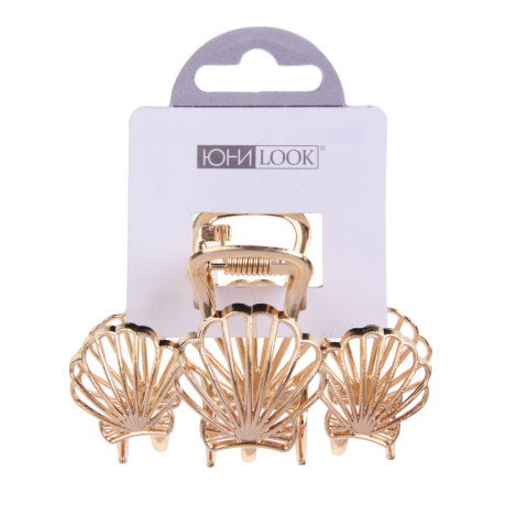 Краб для волос ЮНИLOOK, 7-8см, сплав, 6 дизайнов, ACS-38