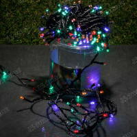 Гирлянда LED LН-2 140 ламп черный провод для соединения цветной