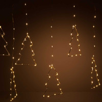 Гирлянда дождь LLN-36-1 8насадок длина 3м СВЕТ ТЕПЛЫЙБЕЛЫЙ, 8насадок Елочки-15см,. Длина вниз-60-80см.(60)