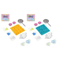 ХОББИХИТ Набор для творчества &quot;Мялка&quot;, металл, блестки, парафин, силикон, 10х9х8 см, 2 дизайна