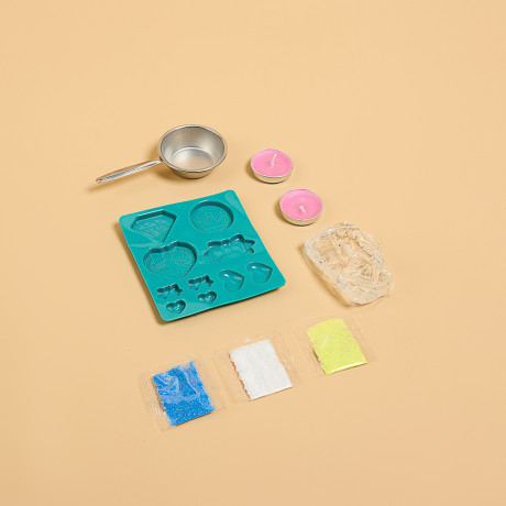 ХОББИХИТ Набор для творчества "Мялка", металл, блестки, парафин, силикон, 10х9х8 см, 2 дизайна