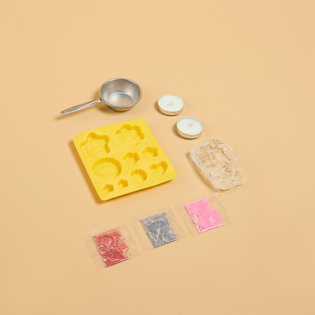 ХОББИХИТ Набор для творчества "Мялка", металл, блестки, парафин, силикон, 10х9х8 см, 2 дизайна